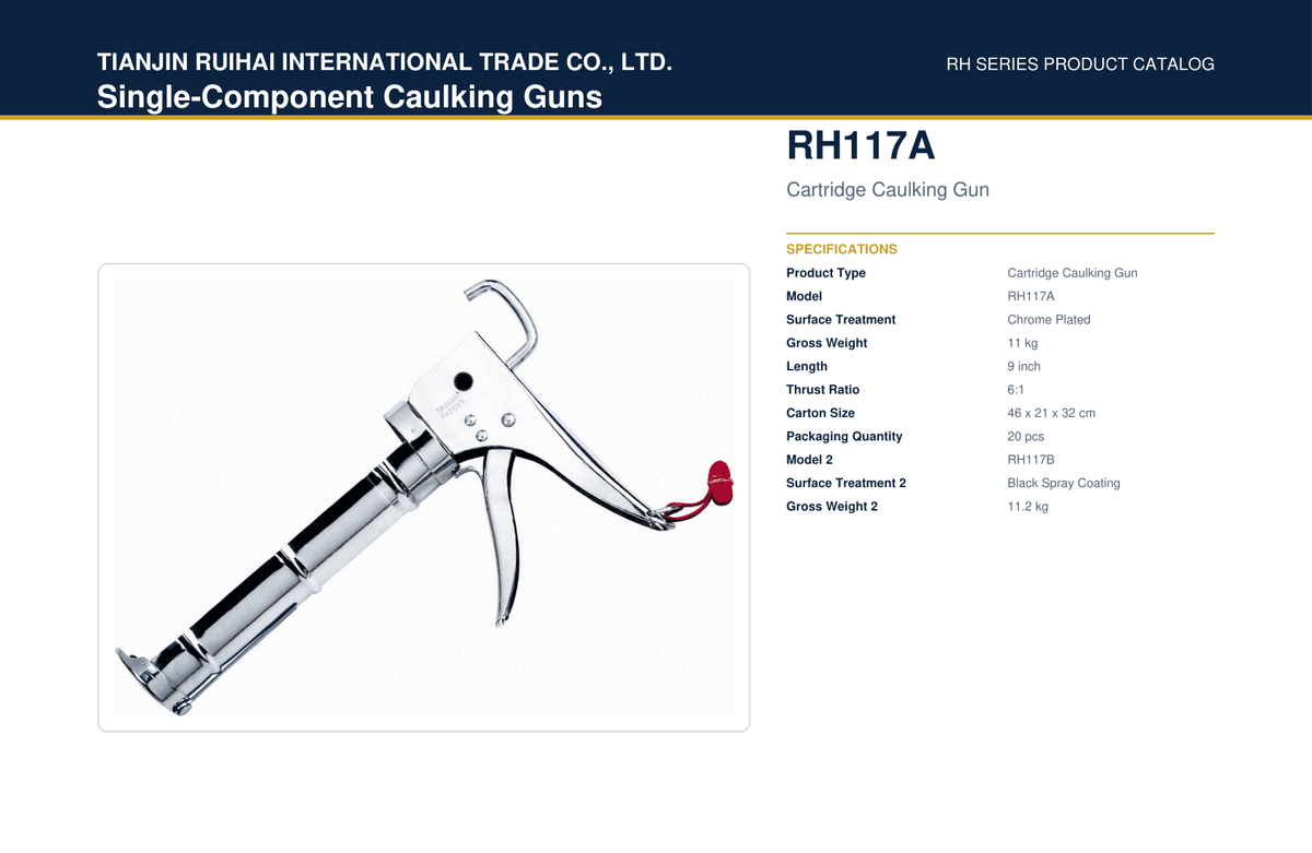 RH117A Cartridge Caulking Gun