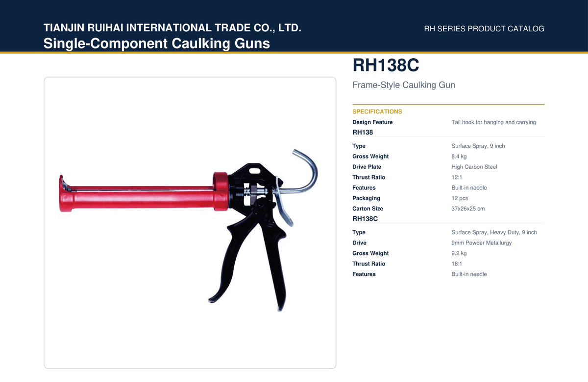RH138C Frame-Style Caulking Gun (Heavy Duty)