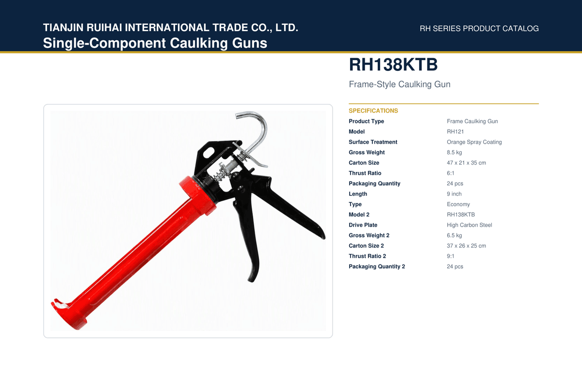RH138KTB Frame-Style Caulking Gun