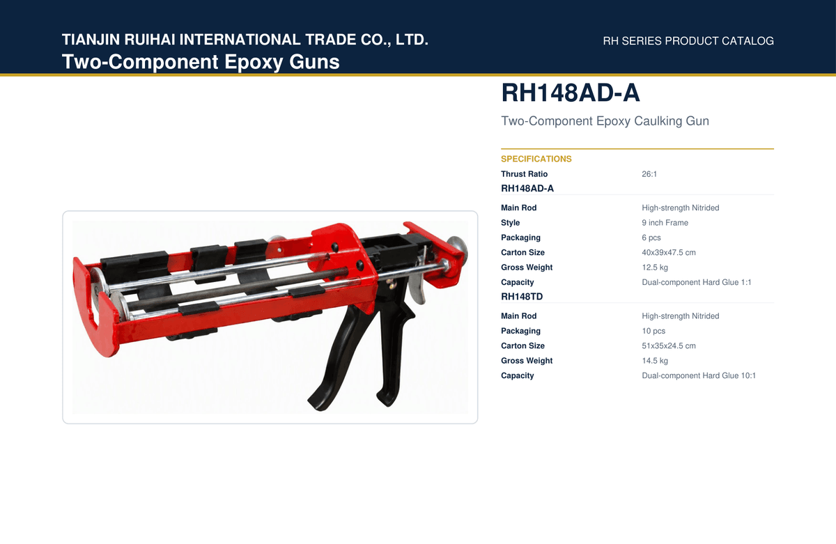 RH148AD-A Two-Component Epoxy Caulking Gun (1:1)