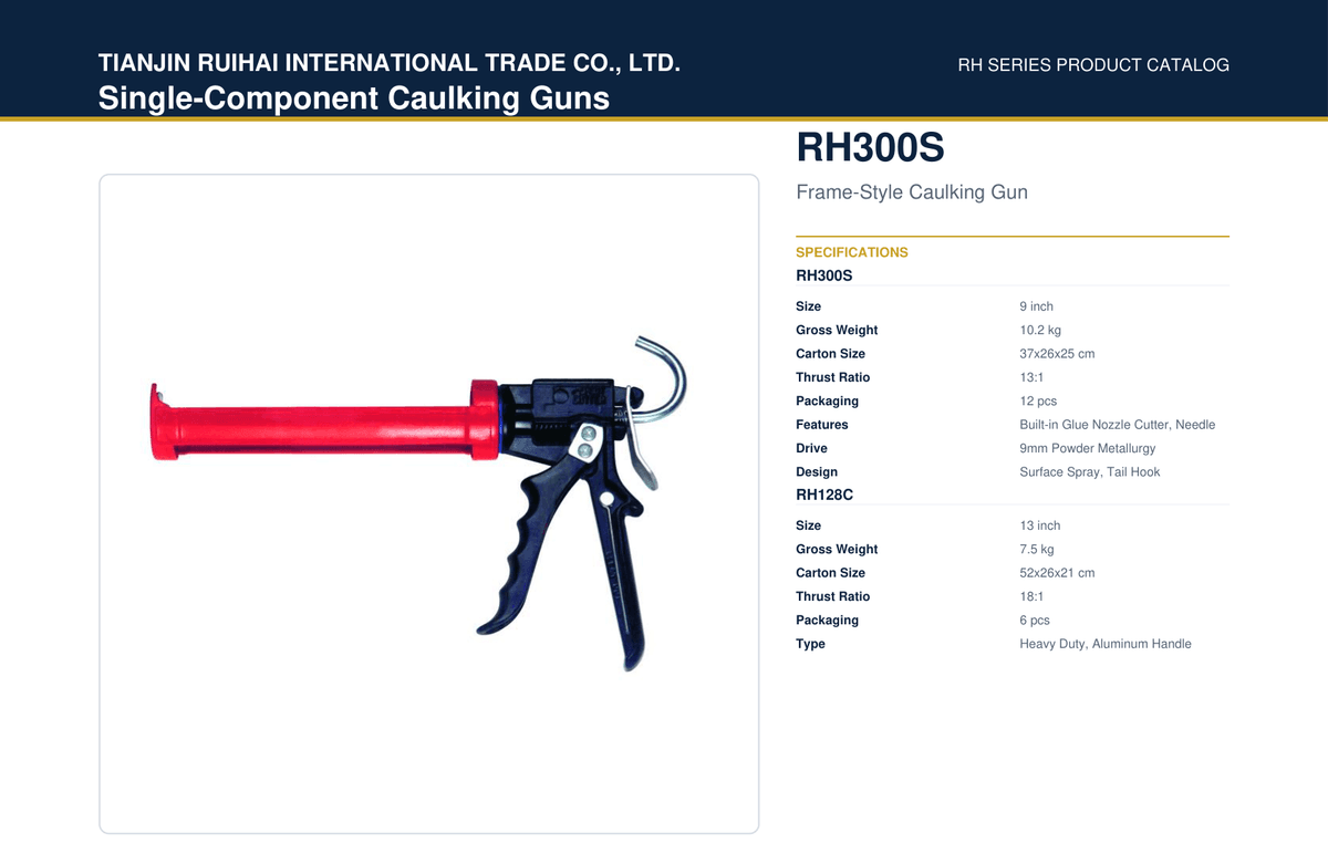 RH300S Frame-Style Caulking Gun (Heavy Duty)
