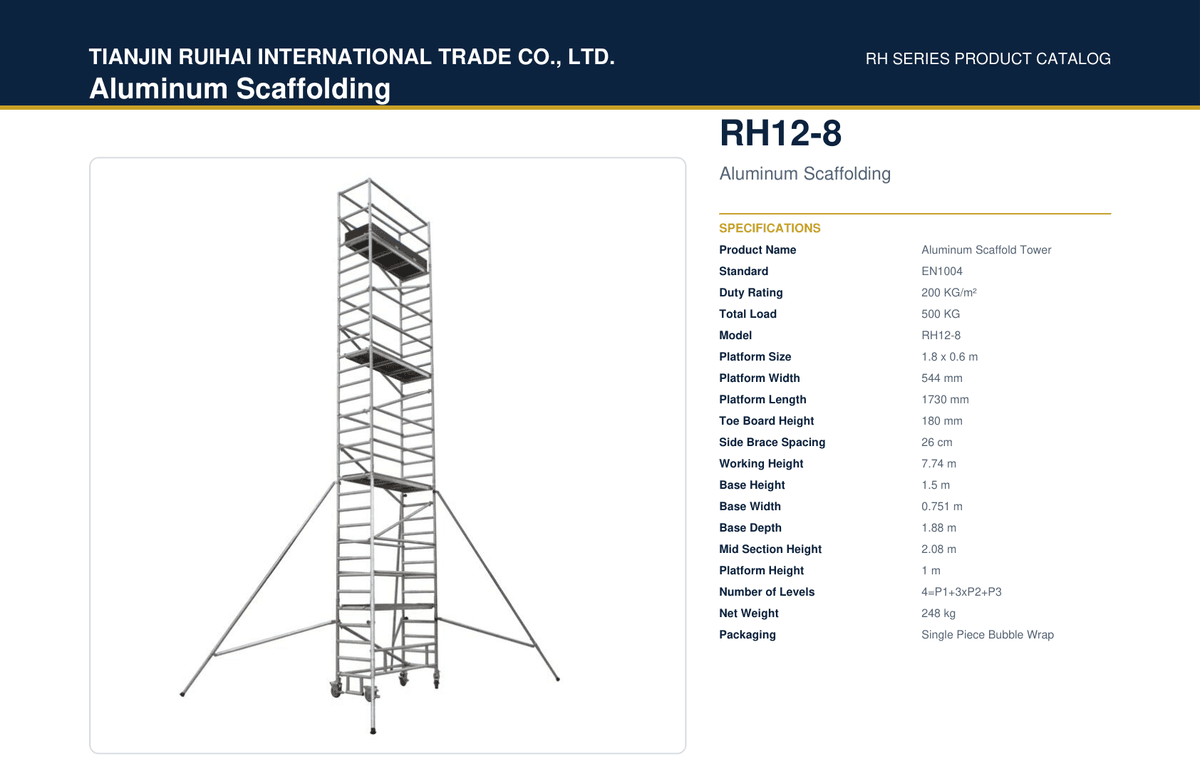 RH12-8 Aluminum Scaffold Tower