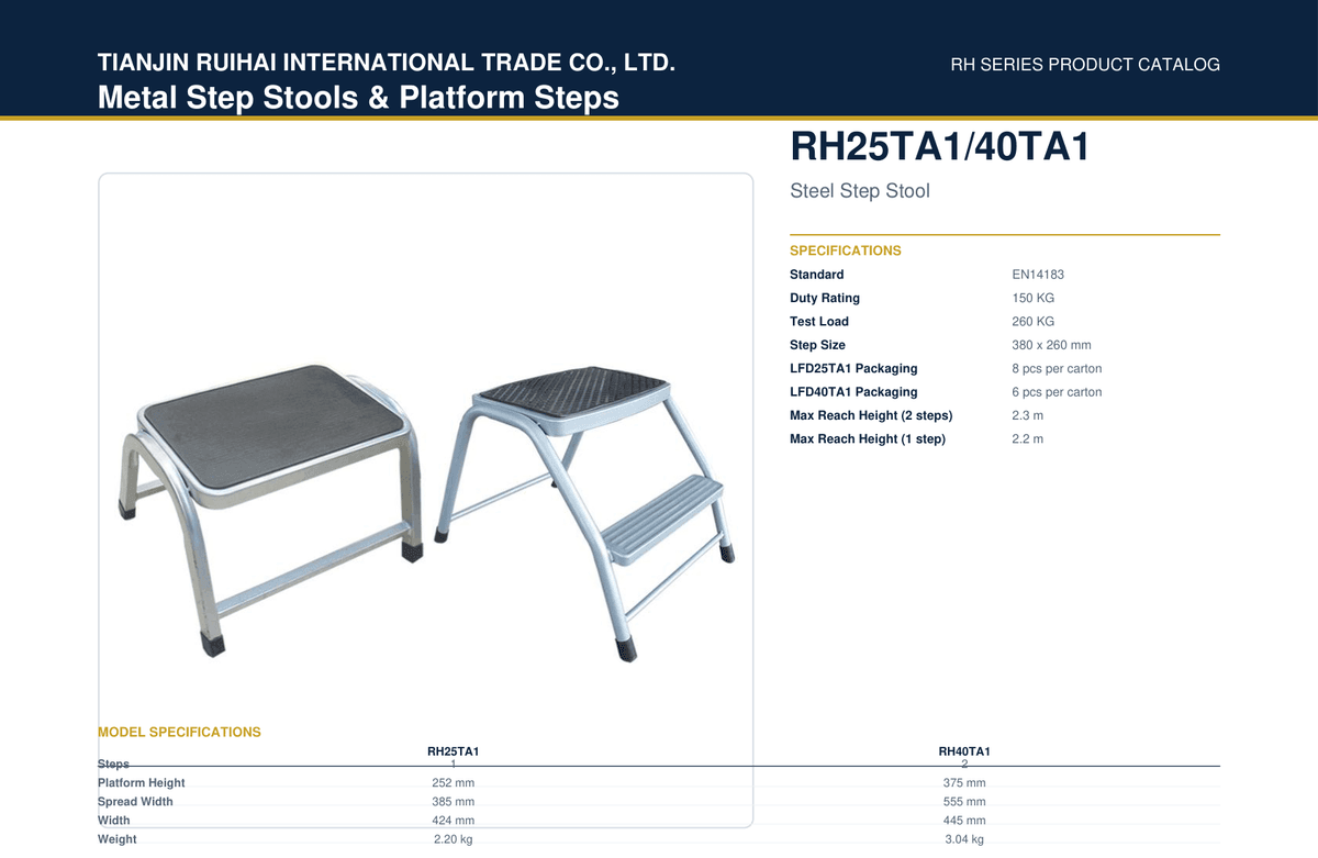 RH25TA1 Steel Step Stool (1-step)