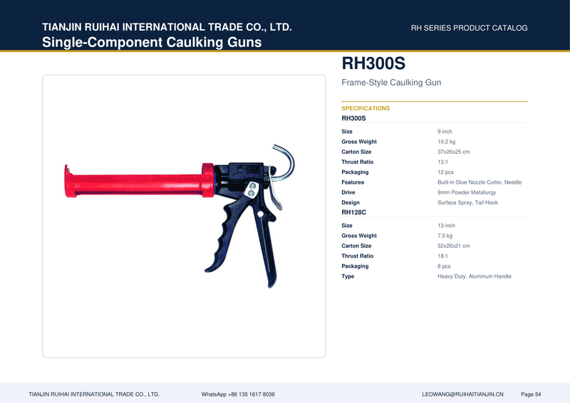 RH128C Heavy-Duty Aluminum-Handle Caulking Gun